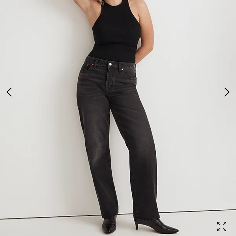 Madewell low slung straight jeans in Kent wash